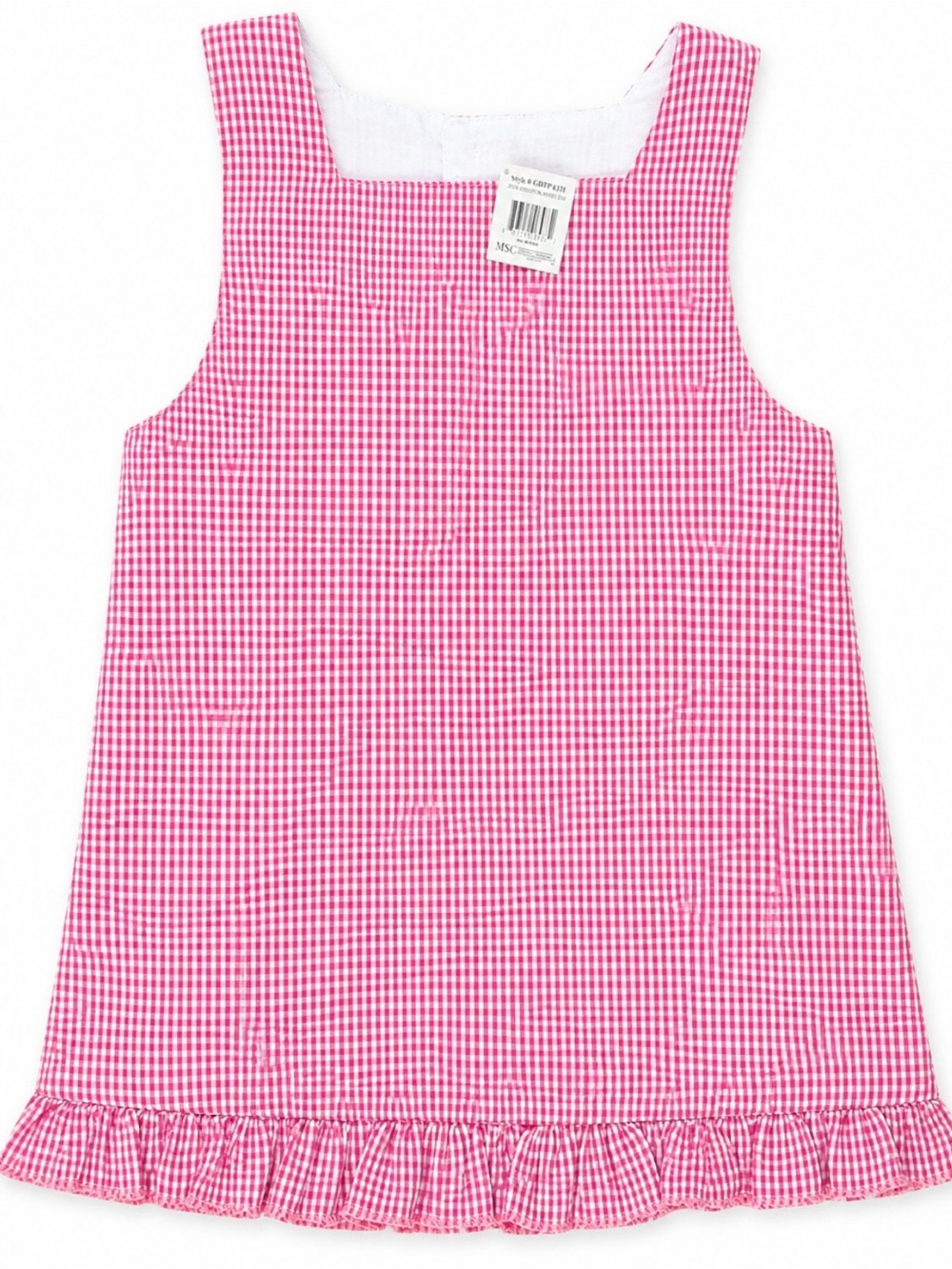 Main Street Collection ' Pink Gingham Sleeveless Dress with Ruffle Hem
12 mos